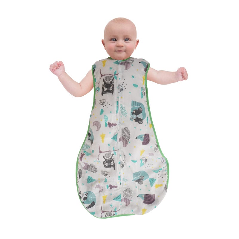 BLOOMSTAR Baby Sleeping Sack Muslin Cotton Soft Wearable Blanket Summer Sleeping Bag Baby Sleeveless Sleep Sacks 0.5 Tog Boy Newborn 0-3M Lightweight 6-12 Months Girl Infant Sleep Bag 9-12 Months Toddler - Image 2